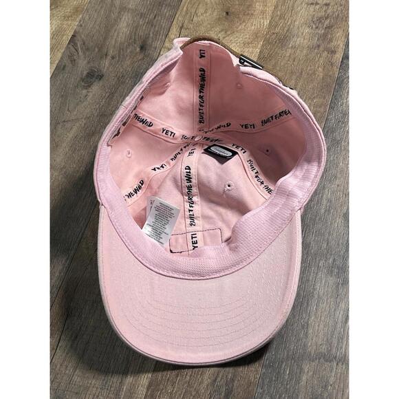 YETI Leather Logo Hat Light Pink Limited edition Leather Strapback Adjustable. - Picture 8 of 9